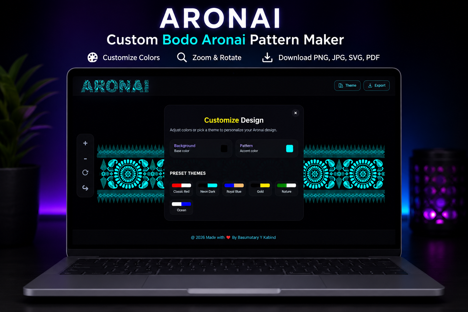 Aronai Pattern Maker | Custom Bodo Aronai Design Generator