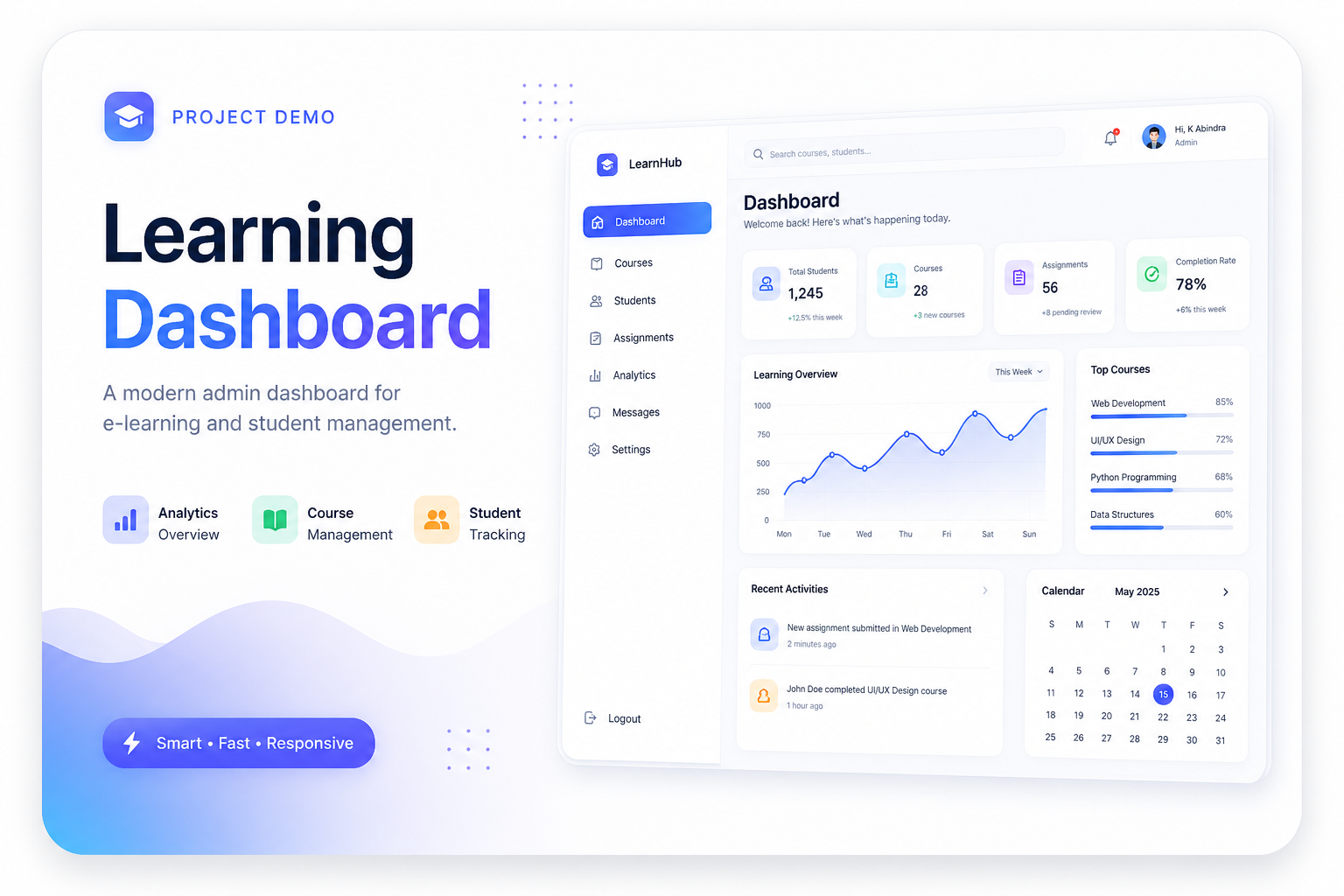 E-Learning Dashboard